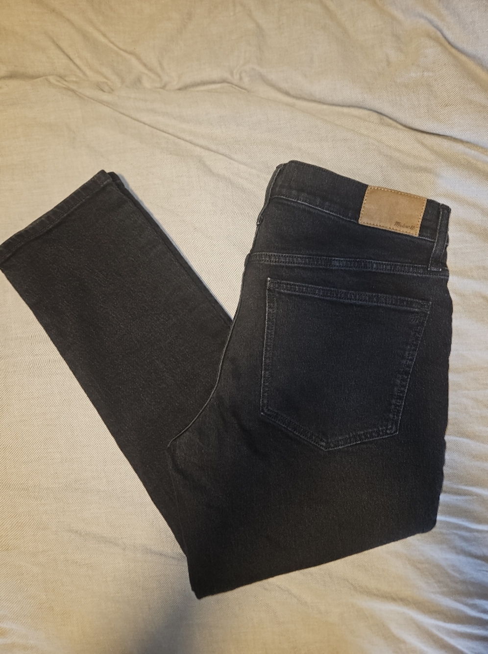 Madewell Black Ankle Crop Jeans